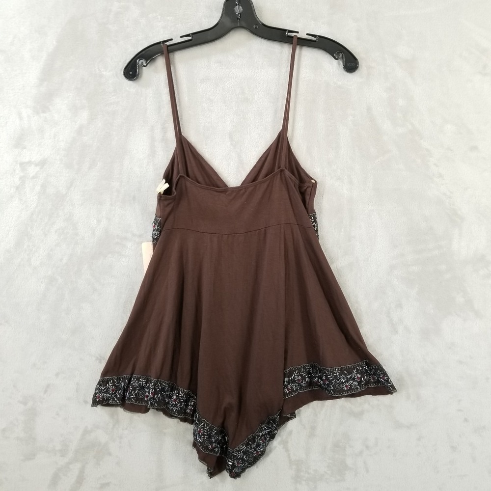 Vtg Forever 21 Babydoll Top Women L Embroidery Beaded Boho Coquette Festival Y2K - Picture 2 of 10